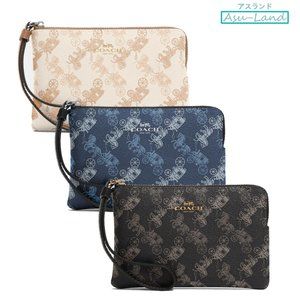 (COACH 88083)CORNER ZIP WRISTLET Pouch